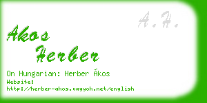 akos herber business card